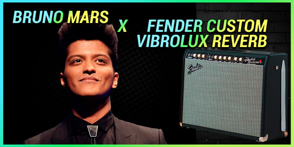 Conexión musical entre BRUNO MARS y FENDER CUSTOM VIBROLUX REVERB